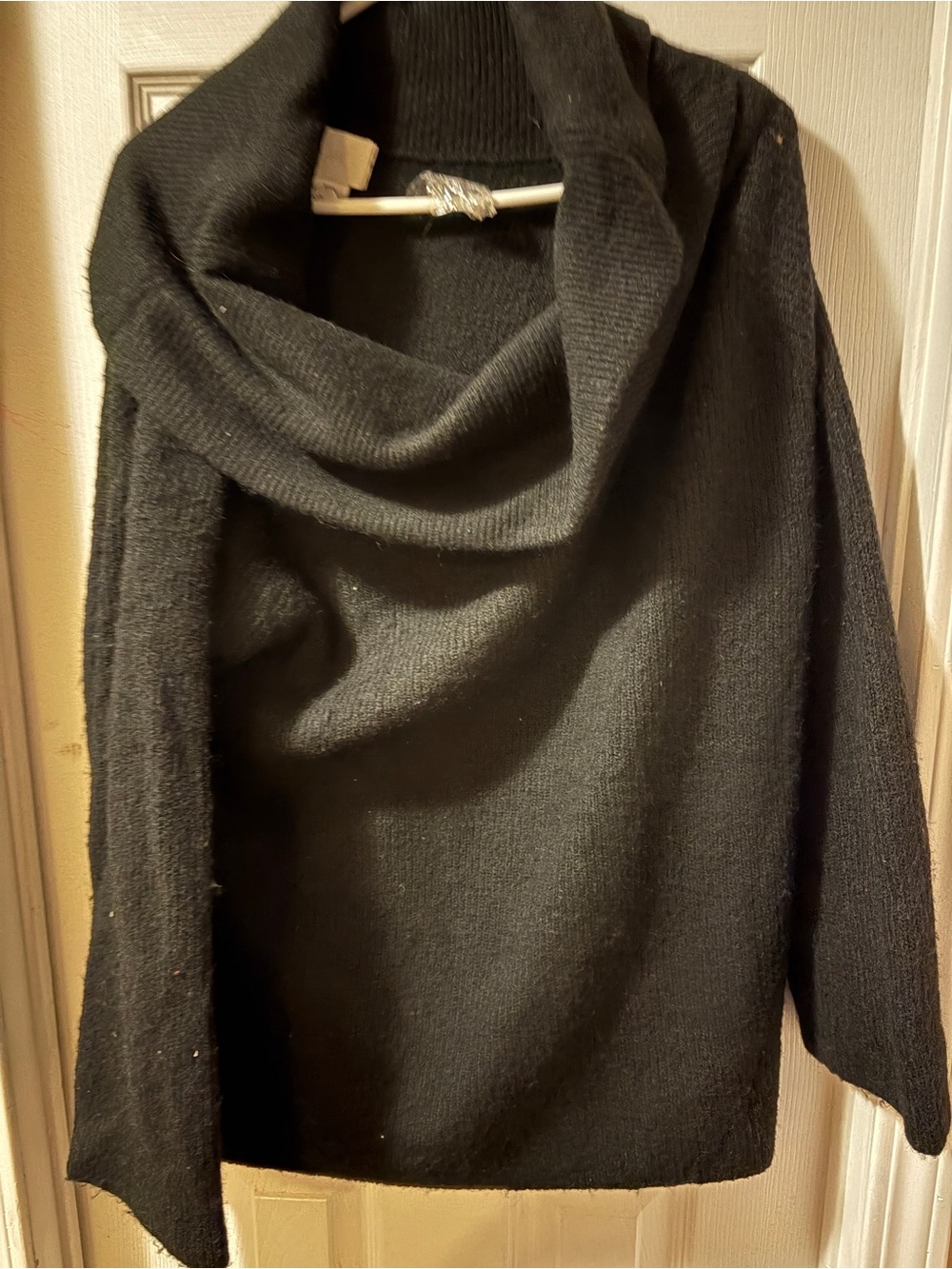 H&M Black Off-the-Shoulder Cowl Sweater